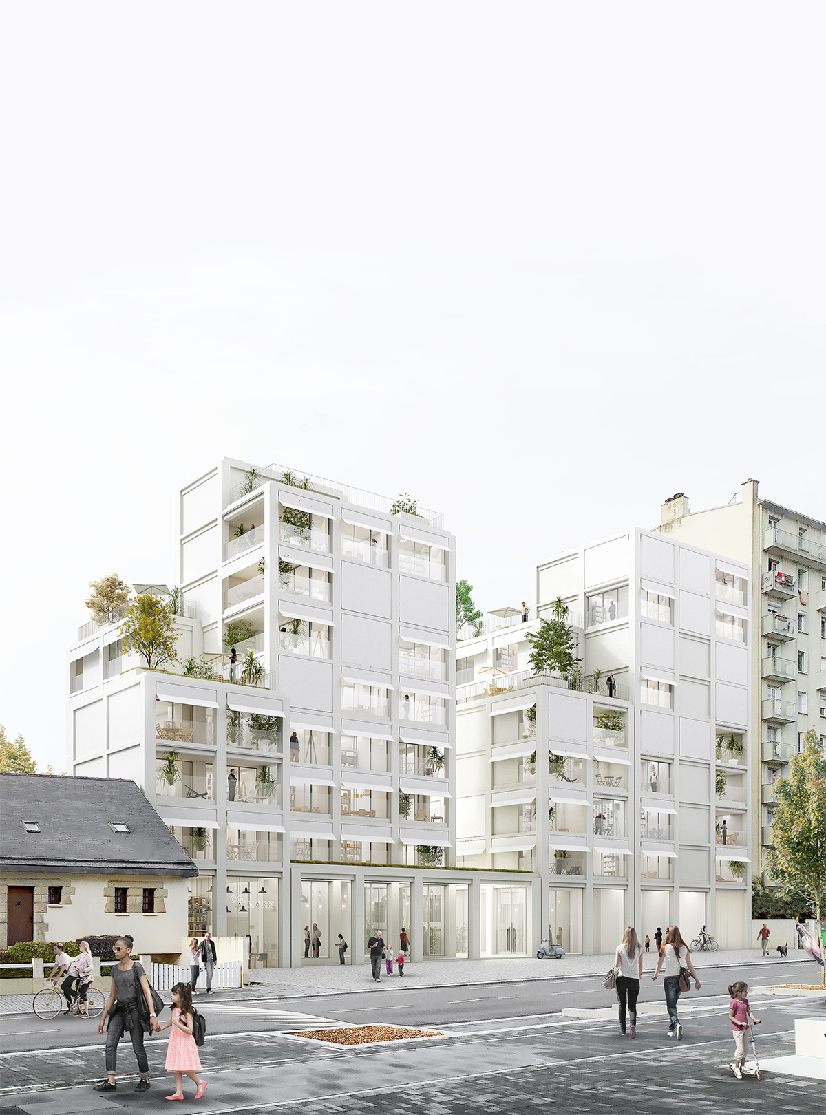 50 logements rue de l’Alma, Rennes kraft architectes